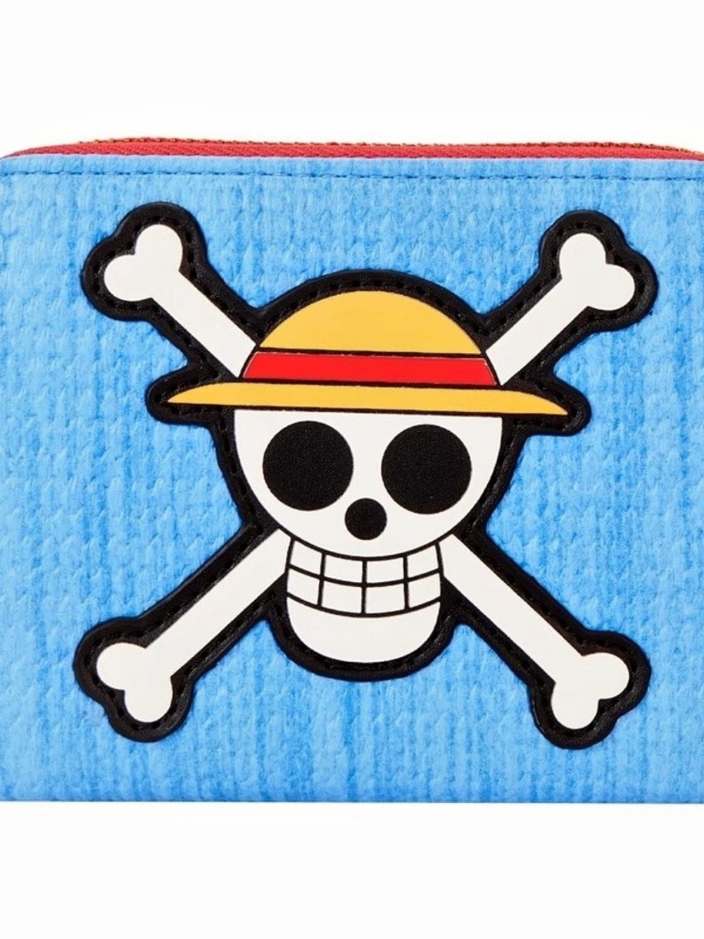 Loungefly NYCC Limited Edition One Piece Luffy Jolly Roger Zip Around Wallet Red